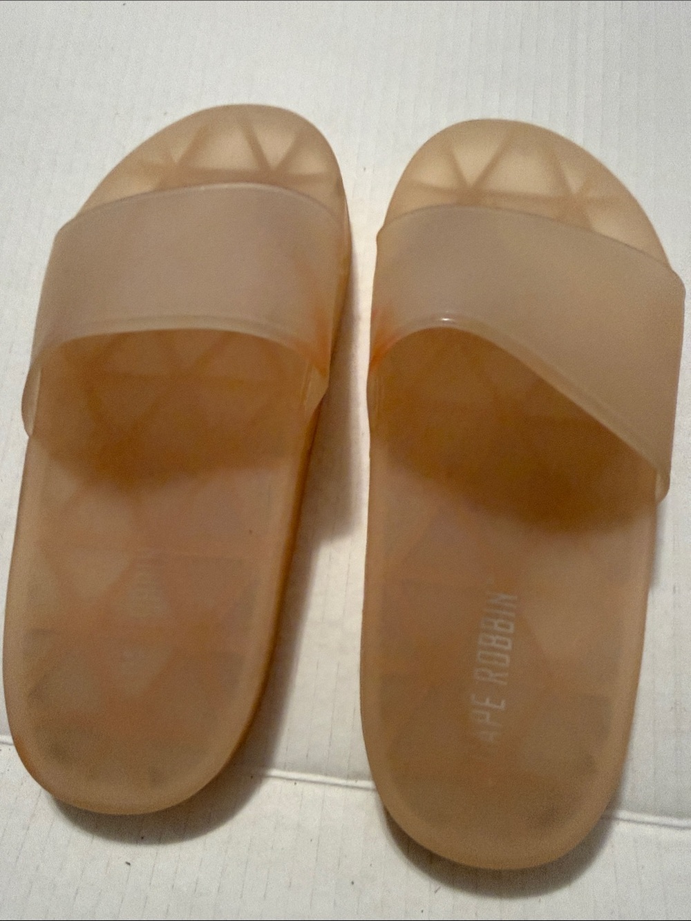 Cape Robbin Translucent Slide Sandals - Nude
